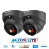 SPRO 4MP IP Turret Active Deterrence LITE with COLOUR NIGHT 2.0, Built-In Microphone and Speaker, SPRO NVR 4CH Bundle Kit