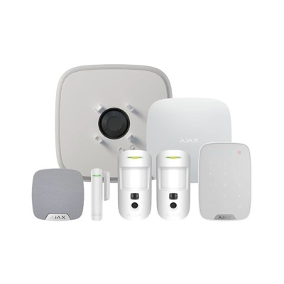 Ajax DoubleDeck Hub2 Plus Wireless Camera Starter Kit 3 - White (23334)
