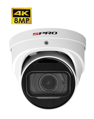 SPRO 8MP HDCVI Motorised Lens Turret With Built-In Microphone