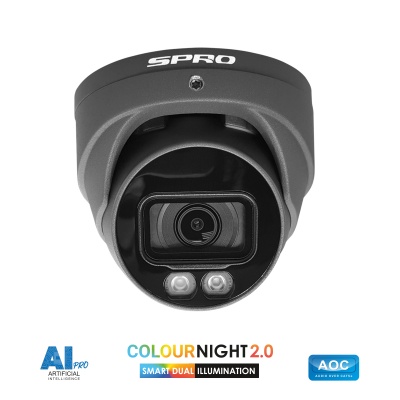 SPRO 8MP IP Turret with COLOUR NIGHT 2.0 and Built-In Mic